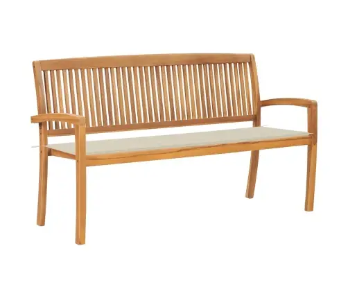 Dārza Sols Ar Matraci, 159 Cm, Masīvs Tīkkoks Vidaxl