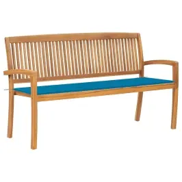 Sudedamas Sodo Suoliukas Su Pagalvėle, 159 cm Tikmedis