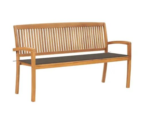 Dārza Sols Ar Matraci, 159 Cm, Masīvs Tīkkoks Vidaxl