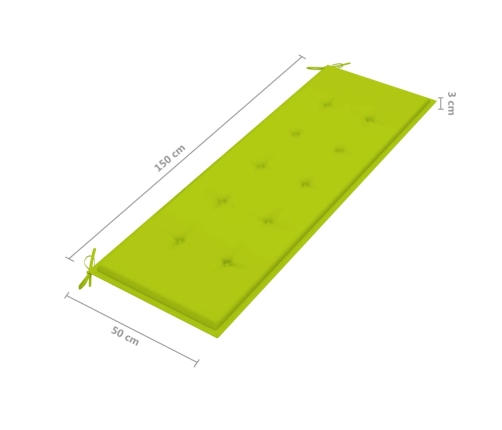 Dārza Sols Ar Matraci, 159 Cm, Masīvs Tīkkoks Vidaxl