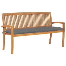 Dārza Sols Ar Matraci, 159 Cm, Masīvs Tīkkoks Vidaxl