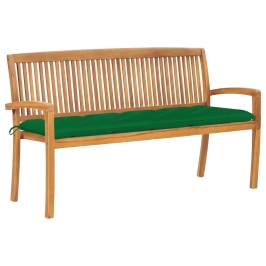 Dārza Sols Ar Matraci, 159 Cm, Masīvs Tīkkoks Vidaxl