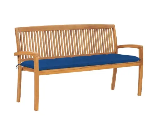 Sudedamas Sodo Suoliukas Su Pagalvėle, 159 cm Tikmedis