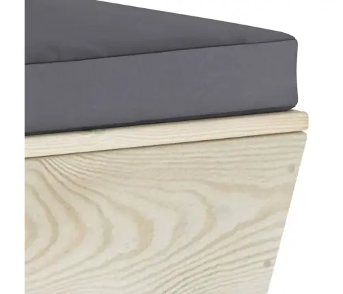 Kampinė Sodo Sofa Iš Palečių Su Pagalvėlėmis, Impregnuota Eglė