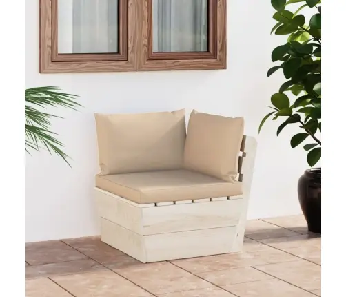 Dārza Palešu Stūra Dīvāns Ar Matračiem, Impregnēts Egles Koks Vidaxl