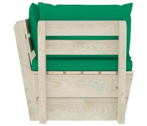 Dārza Palešu Stūra Dīvāns Ar Matračiem, Impregnēts Egles Koks Vidaxl