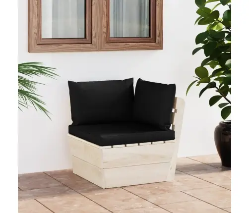 Dārza Palešu Stūra Dīvāns Ar Matračiem, Impregnēts Egles Koks Vidaxl