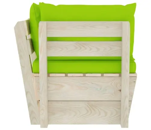 Dārza Palešu Stūra Dīvāns Ar Matračiem, Impregnēts Egles Koks Vidaxl