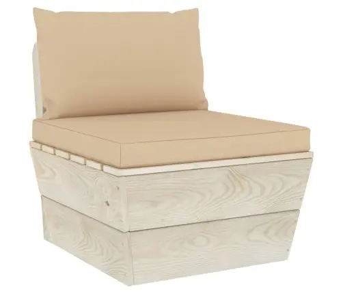 Vidurinė Sodo Sofos Dalis Iš Palečių Su Pagalvėlėmis, Eglė