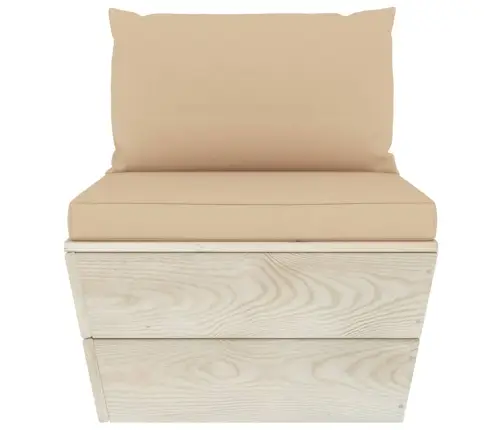 Vidurinė Sodo Sofos Dalis Iš Palečių Su Pagalvėlėmis, Eglė