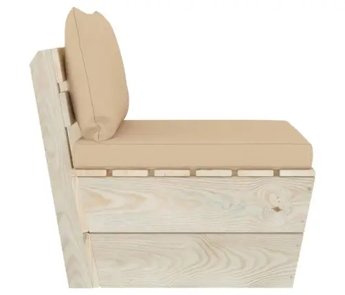 Vidurinė Sodo Sofos Dalis Iš Palečių Su Pagalvėlėmis, Eglė