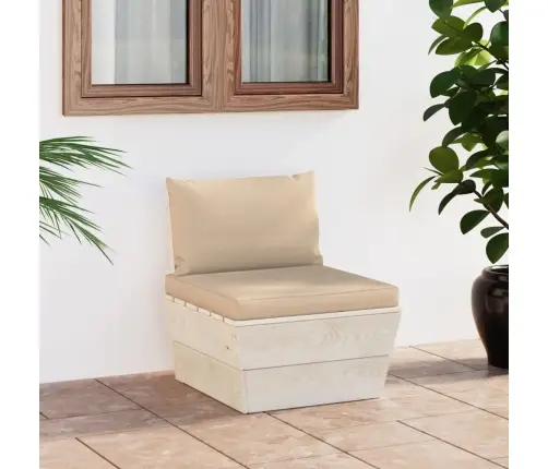 Vidurinė Sodo Sofos Dalis Iš Palečių Su Pagalvėlėmis, Eglė