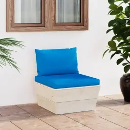 Vidējais Palešu Dīvāns Ar Matračiem, Impregnēts Egles Koks Vidaxl