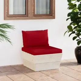 Vidējais Palešu Dīvāns Ar Matračiem, Impregnēts Egles Koks Vidaxl