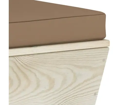 Vidējais Palešu Dīvāns Ar Matračiem, Impregnēts Egles Koks Vidaxl