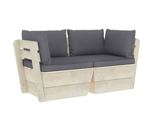 2-Osaline Kaubaalustest Diivan Patjadega Kuusepuit