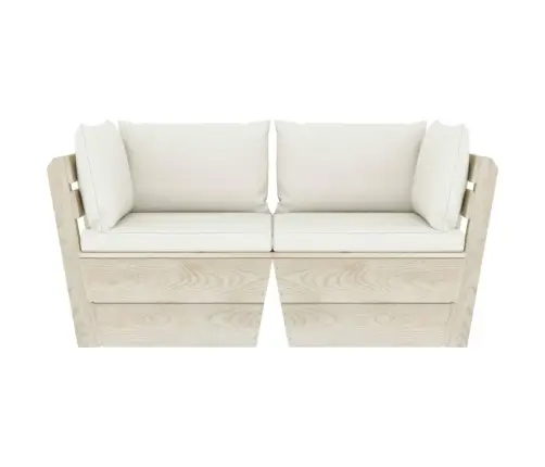 2-Osaline Kaubaalustest Diivan Patjadega Kuusepuit