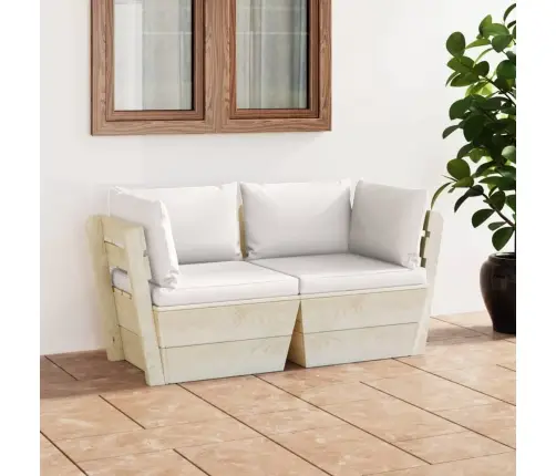 2-Osaline Kaubaalustest Diivan Patjadega Kuusepuit