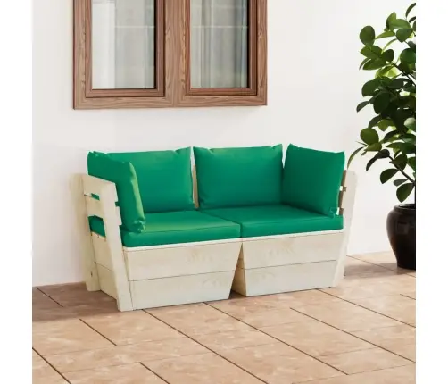 2-Osaline Kaubaalustest Diivan Patjadega Kuusepuit