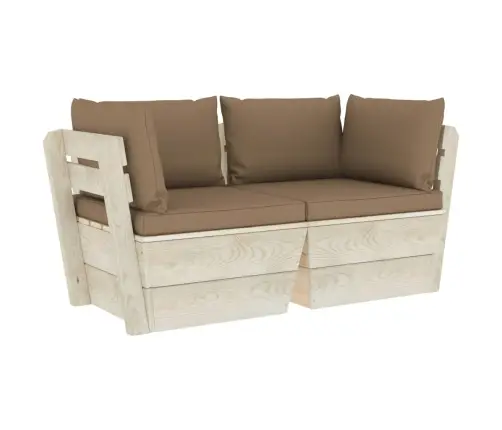 2-Osaline Kaubaalustest Diivan Patjadega Kuusepuit