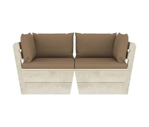 2-Osaline Kaubaalustest Diivan Patjadega Kuusepuit