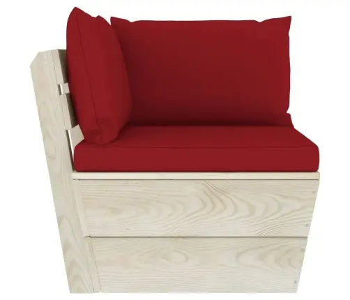 2-Vietīgs Dārza Palešu Dīvāns Ar Matračiem, Egles Koks Vidaxl