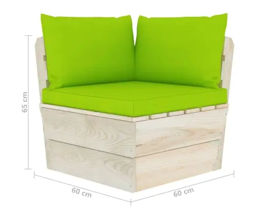 2-Vietīgs Dārza Palešu Dīvāns Ar Matračiem, Egles Koks Vidaxl