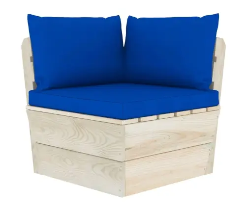 Trivietė Sodo Sofa Iš Palečių Su Pagalvėlėmis, Eglės Mediena