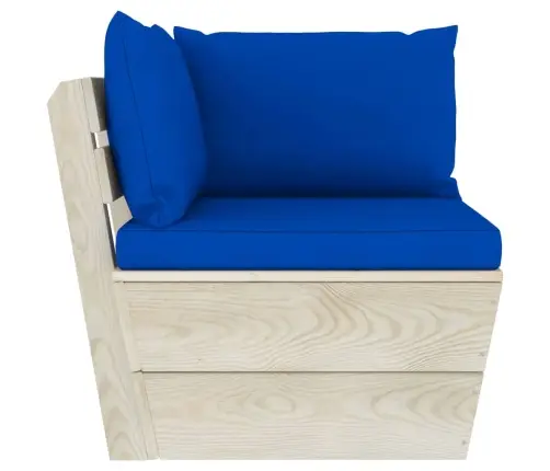 Trivietė Sodo Sofa Iš Palečių Su Pagalvėlėmis, Eglės Mediena