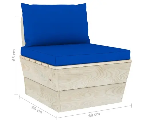 Trivietė Sodo Sofa Iš Palečių Su Pagalvėlėmis, Eglės Mediena