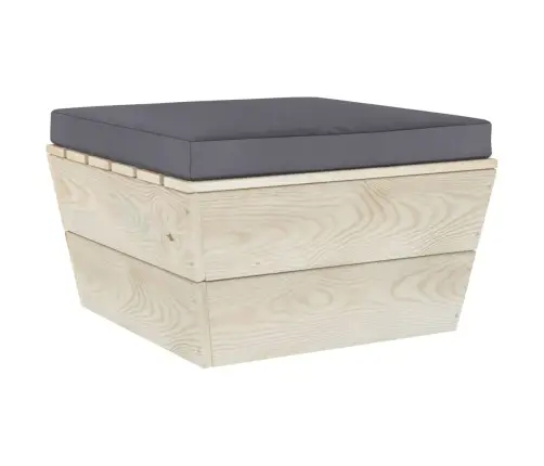 3-Daļīgs Dārza Palešu Mēbeļu Komplekts Ar Matračiem, Egles Koks Vidaxl