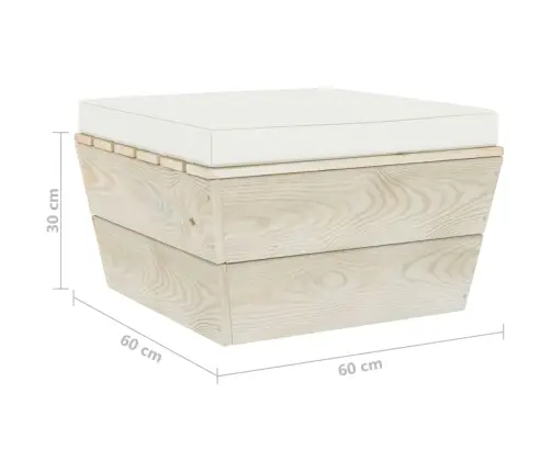 3-Daļīgs Dārza Palešu Mēbeļu Komplekts Ar Matračiem, Egles Koks Vidaxl