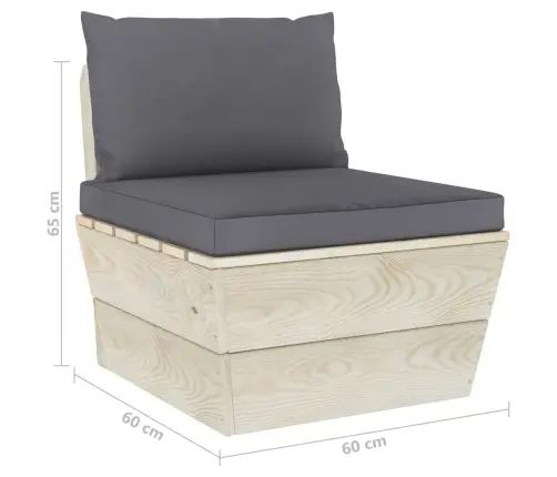 Sodo Baldų Komplektas Iš Palečių Su Pagalvėlėmis, 4 Dalių, Eglė