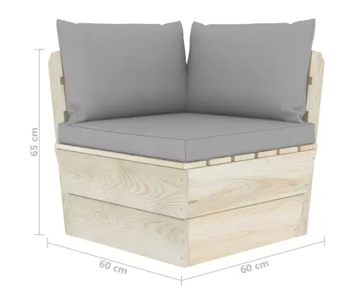 Sodo Baldų Komplektas Iš Palečių Su Pagalvėlėmis, 4 Dalių, Eglė