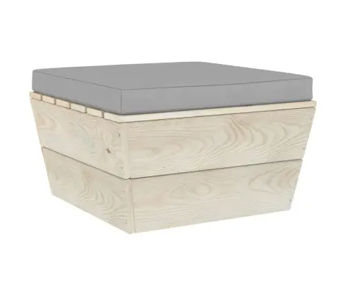 5-Daļīgs Dārza Palešu Mēbeļu Komplekts Ar Matračiem, Egles Koks Vidaxl