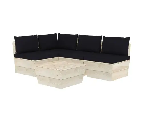 Sodo Baldų Komplektas Iš Palečių, 5 Dalių, Impregnuota Eglė