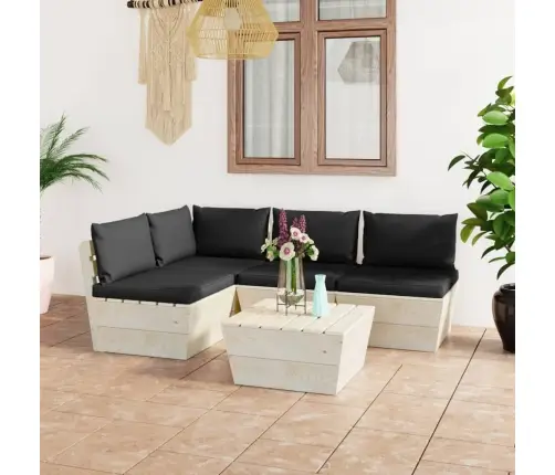 Sodo Baldų Komplektas Iš Palečių, 5 Dalių, Impregnuota Eglė