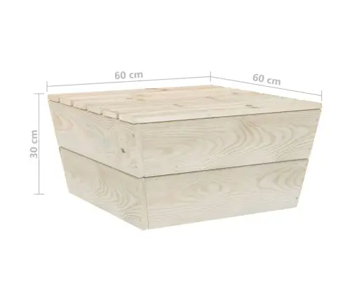 6-Osaline Kaubaalustest Aiamööblikomplekt Patjadega Kuusepuit