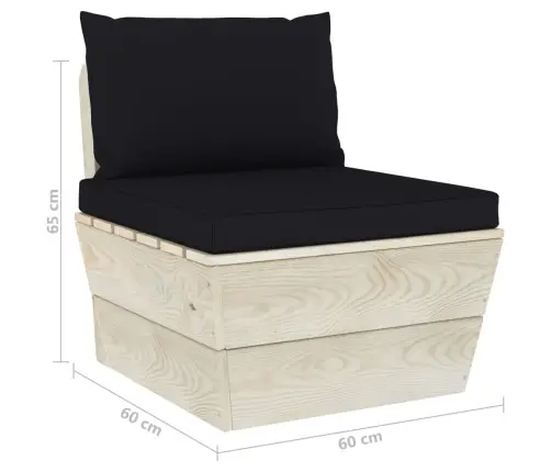 6-Daļīgs Dārza Palešu Mēbeļu Komplekts Ar Matračiem, Egle Vidaxl