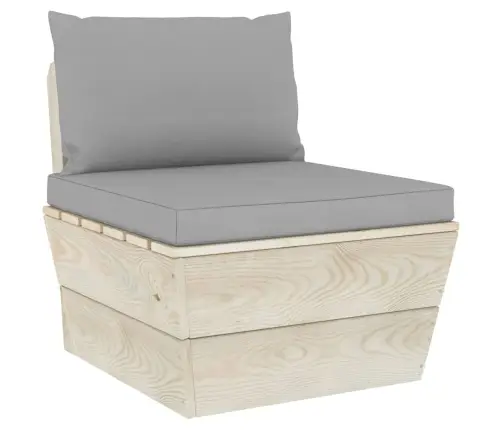 6-Daļīgs Dārza Palešu Mēbeļu Komplekts Ar Matračiem, Egles Koks Vidaxl