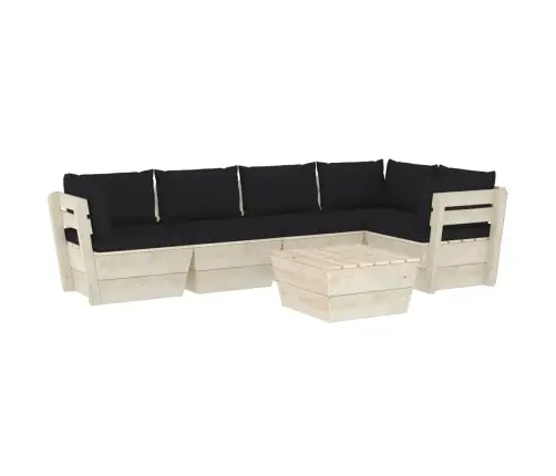 Sodo Baldų Komplektas Iš Palečių Su Pagalvėlėmis, 6 Dalių, Eglė