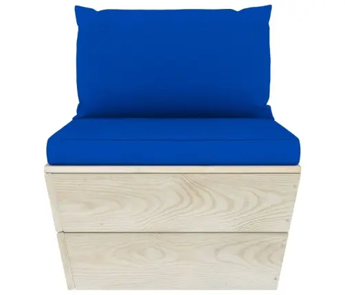 6-Daļīgs Dārza Palešu Mēbeļu Komplekts Ar Matračiem, Egles Koks Vidaxl