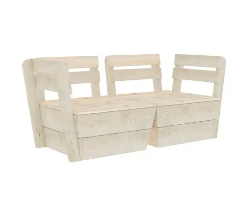 Divvietīgs Dārza Palešu Dīvāns, Impregnēts Egles Koks Vidaxl