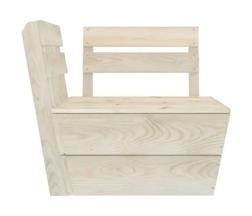 Divvietīgs Dārza Palešu Dīvāns, Impregnēts Egles Koks Vidaxl