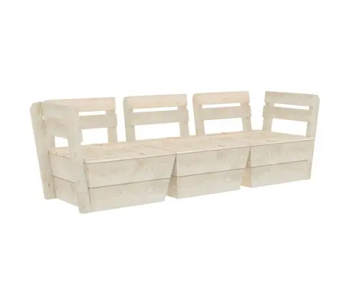 3-Osaline Kaubaalustest Diivan, Immutatud Kuusepuit