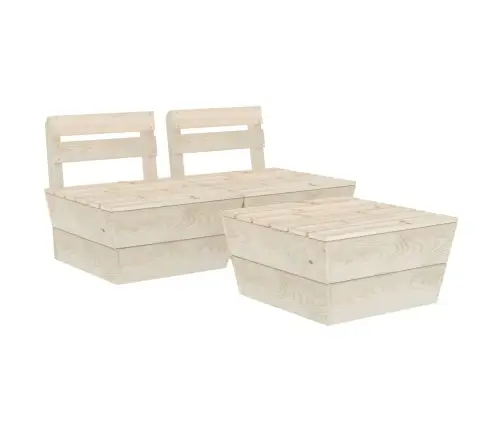 3-Kohaline Kaubaalustest Aiamööblikomplekt Immutatud Kuusepuit