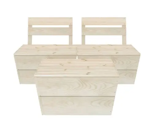 3-Kohaline Kaubaalustest Aiamööblikomplekt Immutatud Kuusepuit