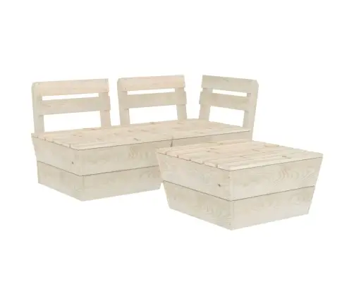 3-Osaline Kaubaalustest Aiamööblikomplekt Immutatud Kuusepuit