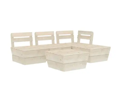 5-Osaline Kaubaalustest Aiamööblikomplekt Immutatud Kuusepuit