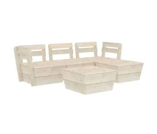 5-Daļīgs Dārza Palešu Mēbeļu Komplekts, Impregnēts Egles Koks Vidaxl